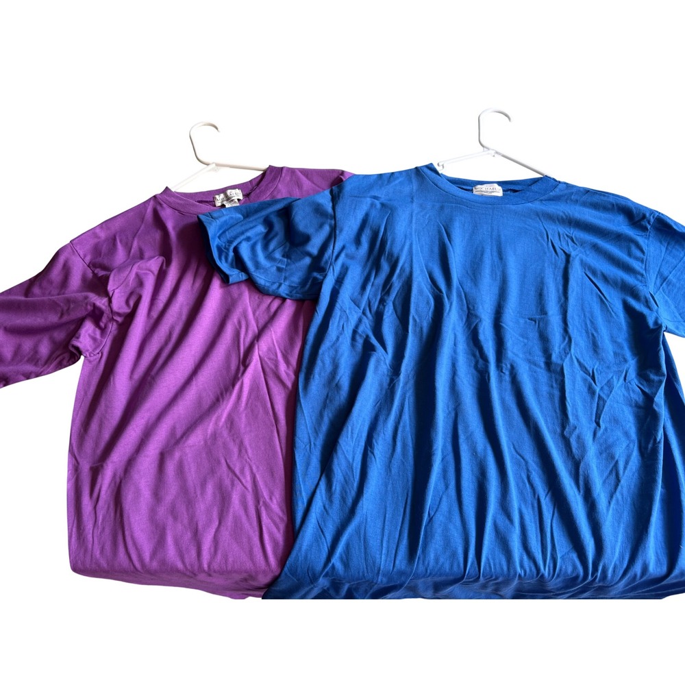 Beth Michaels Vintage T-Shirt Bundle Purple Blue One‎ Size Oversize Baggy